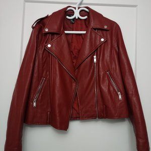 Forever 21 Medium Red Leather Jacket